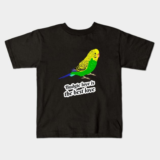 I'm A Proud Budgie Parent Budgerigar Bird Parrot Lover Kids T-Shirt by Sparkles Delight